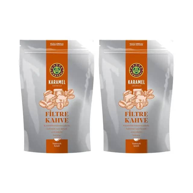Kahve Dünyası Karamel Aromalı Öğütülmüş Filtre Kahve 500 g (2 x 250 g)