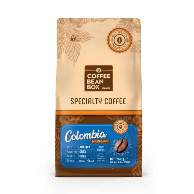 CoffeeBeanBox Colombia Single Origin Kavrulmuş Çekirdek Kahve 250 gr