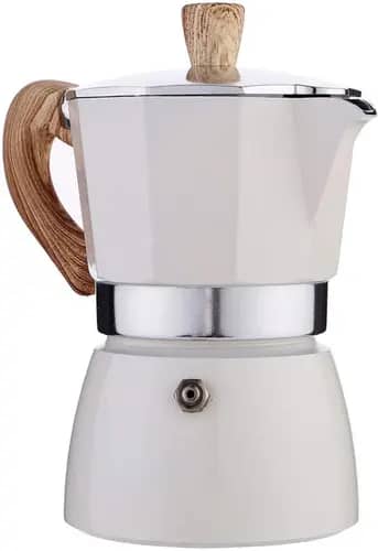 CoffeeHutt Aloha Hes-6 Moka Pot White