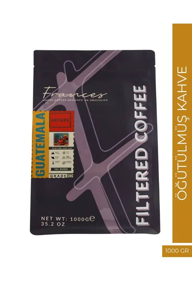 %100 Arabica Guatemala Antigua | Öğütülmüş Filtre Kahve | 1000 GR | Orta Yoğunluk