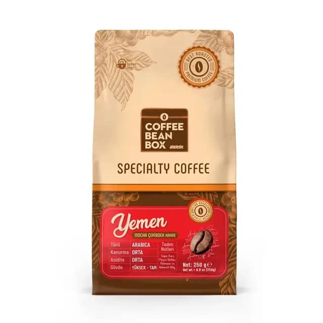 CoffeeBeanBox Yemen Mocha Kavrulmuş Çekirdek Kahve 250 gr