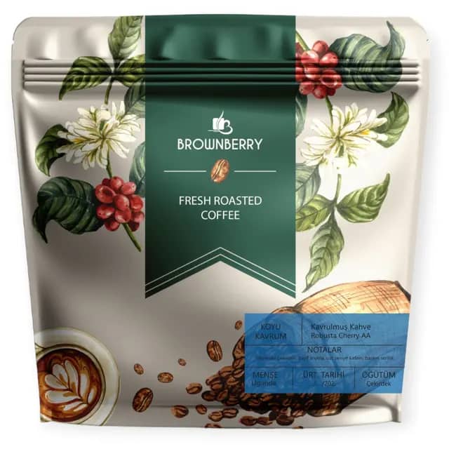 Robusta Kahve Kavrulmuş Çekirdek - Bean - 1 Kilogram - Koyu Kavrum (Bold Roast)