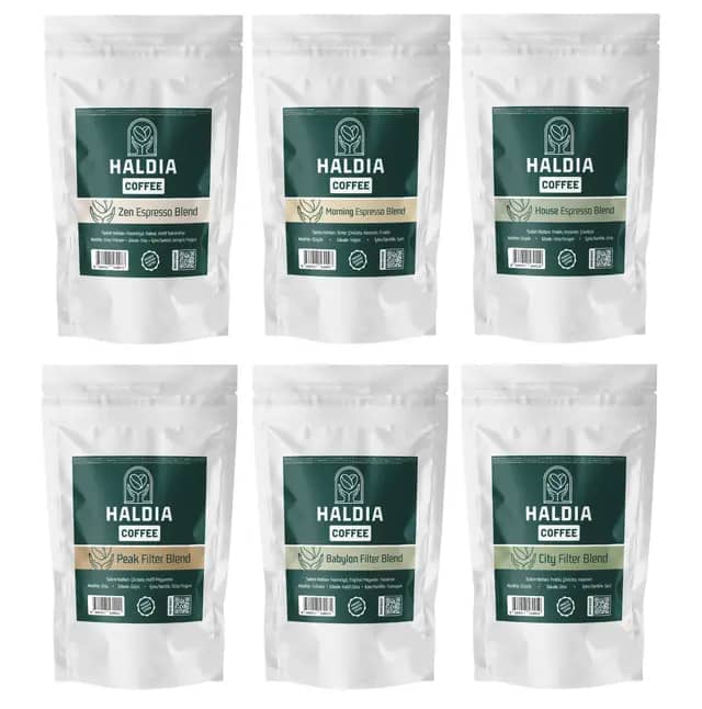 Haldia 6x100gr Espresso ve Filtre Kahve Blend Tadım Seti