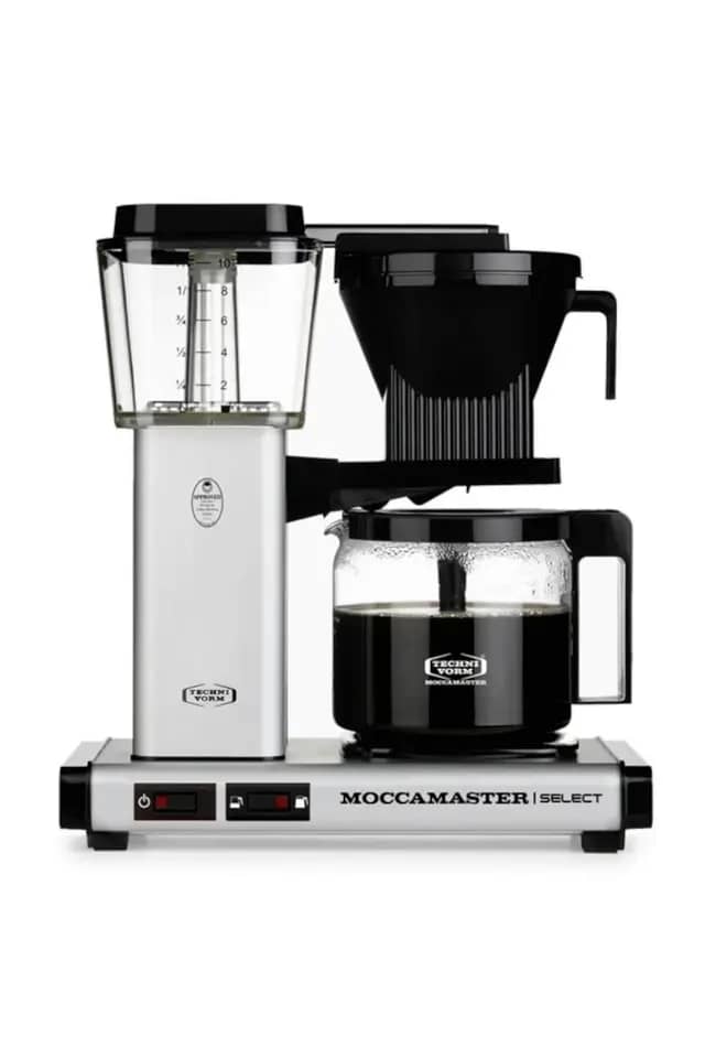 Mat Gümüş | Moccamaster Select Filtre Kahve Makinesi Cam Potlu