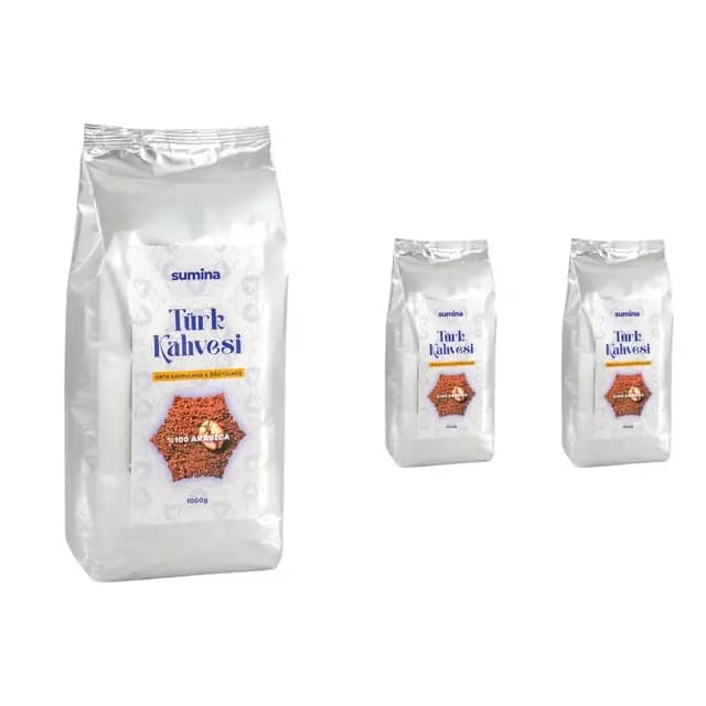 Sumina Orta Kavrulmuş Öğütülmüş Türk Kahvesi İkili Avantaj Paketi (2 x 1000 g)