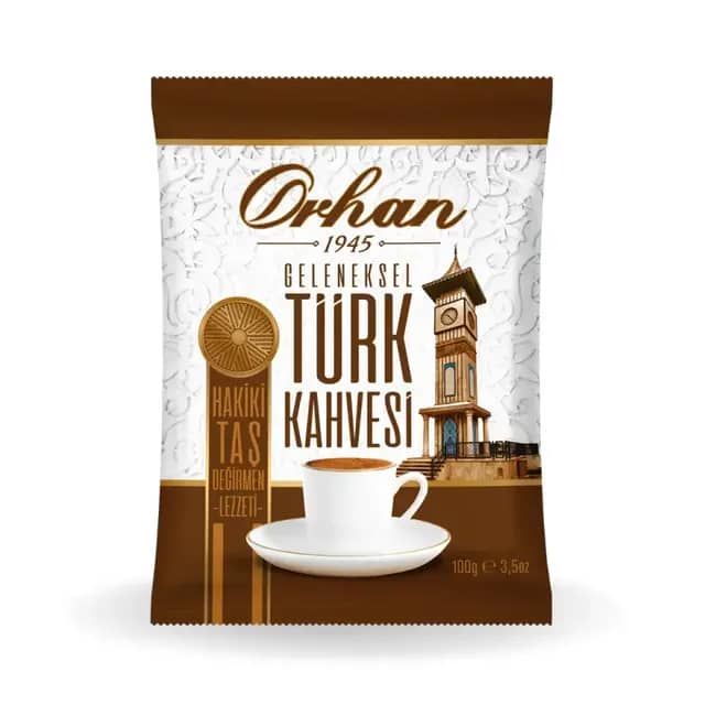 Orhan Türk Kahvesi 100 gr – Taş Değirmen Öğütülmüş Geleneksel Türk Kahvesi