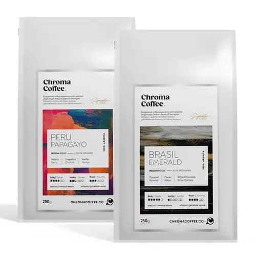 Chroma Coffee Signature Series Çekirdek Kahve Seti-4 %100 Nitelikli Arabica 2x2