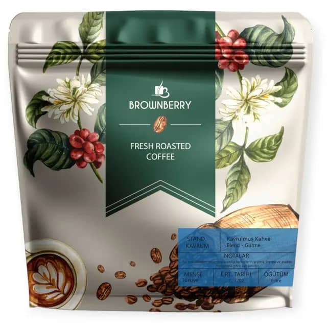 Kahve Çekirdek Gurme Blend Standart Kavrum(Standard Roast) - Orta Öğütülmüş-Filter Gr - 4 x 250 Gr (1 Kg)