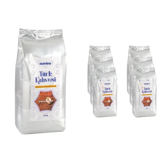 Sumina Orta Kavrulmuş Öğütülmüş Türk Kahvesi Altılı Avantaj Paketi (6 x 1000 g)