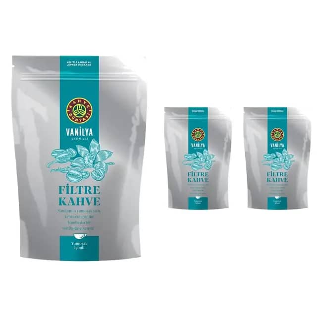 Kahve Dünyası Vanilya Aromalı Öğütülmüş Filtre Kahve 500 g (2 x 250 g)