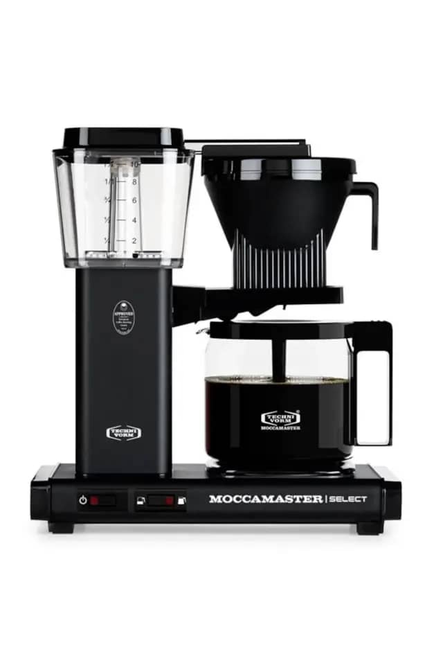 Mat Siyah | Moccamaster Select Filtre Kahve Makinesi Cam Potlu