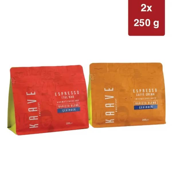 Ital'Bar Espresso Çekirdek 250 Gr + Caffe Crema Espresso Çekirdek 250 Gr 2'li Tanışma Paketi
