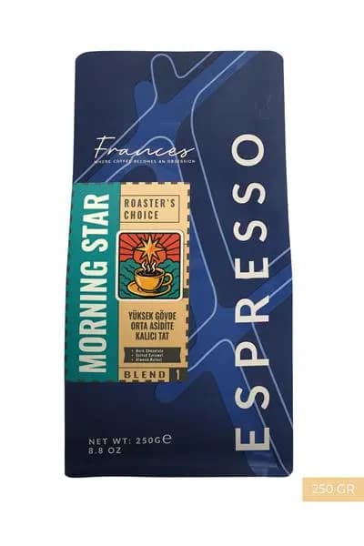 %100 Arabica Morning Star| Espresso | 250 GR | Orta Yoğunluk