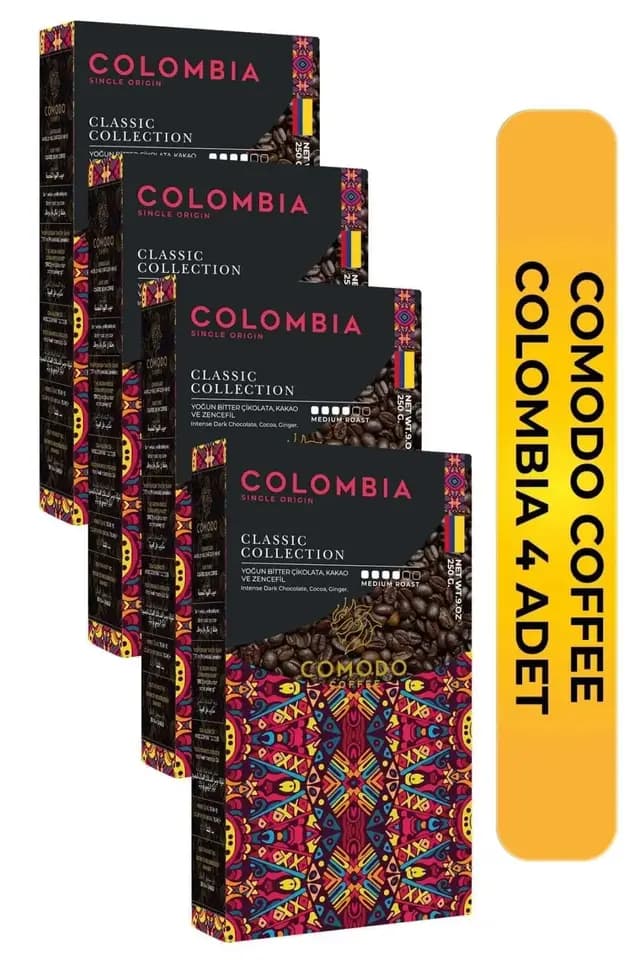 Comodo Coffee Colombia Kahvesi 250gr X 4 (1000gr)