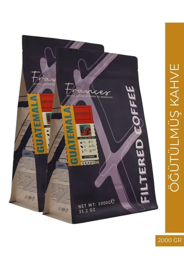 %100 Arabica Guatemala Antigua | Öğütülmüş Filtre Kahve | 2*1000 GR | Orta Yoğunluk