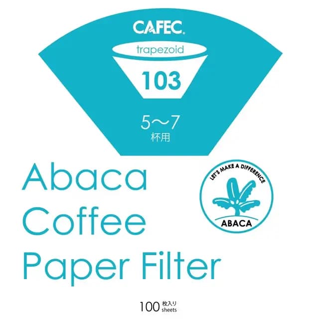 Cafec Abaca Trapezoid Filter Paper 103 (No.4 Compatible)