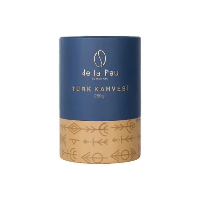 De La Pau Taze Öğütülmüş Premium Türk Kahvesi 250 Gr (Özel Silindir Kutu)