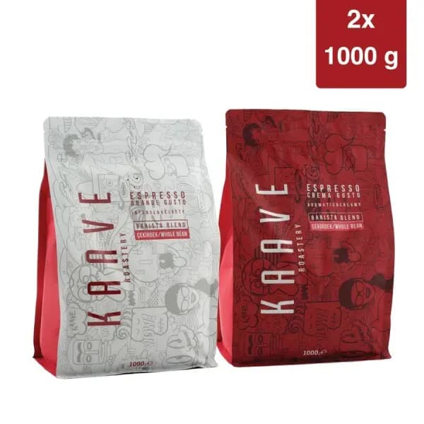 Grande Gusto Espresso Çekirdek 1000 Gr + Crema Gusto Espresso Çekirdek 1000 Gr 2'li Tanışma Paketi