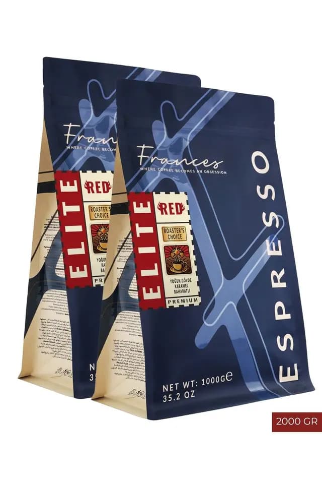 %100 Arabica Elite Red | Espresso | 2*1000 Gr | Yüksek Yoğunluk