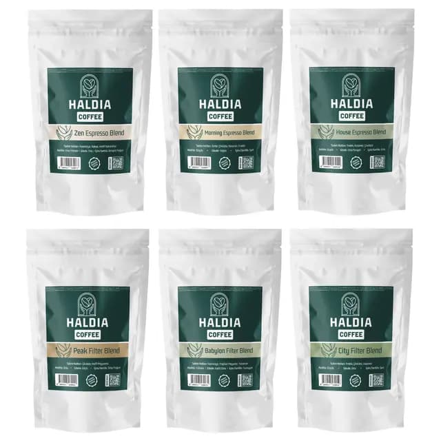 Haldia 6x100gr Espresso ve Filtre Kahve Blend Tadım Seti