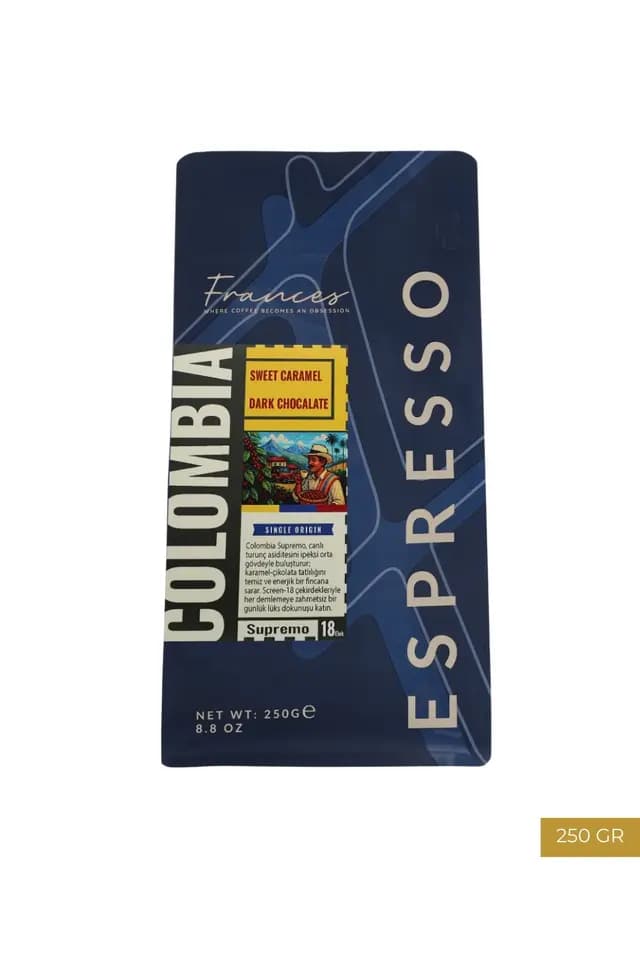 %100 Arabica Colombia Supremo | Espresso | 250 GR | Orta Yoğunluk