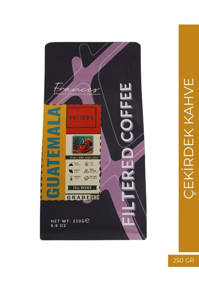 %100 Arabica Guatemala Antigua | Çekirdek Filtre Kahve | 250 GR | Orta Yoğunluk