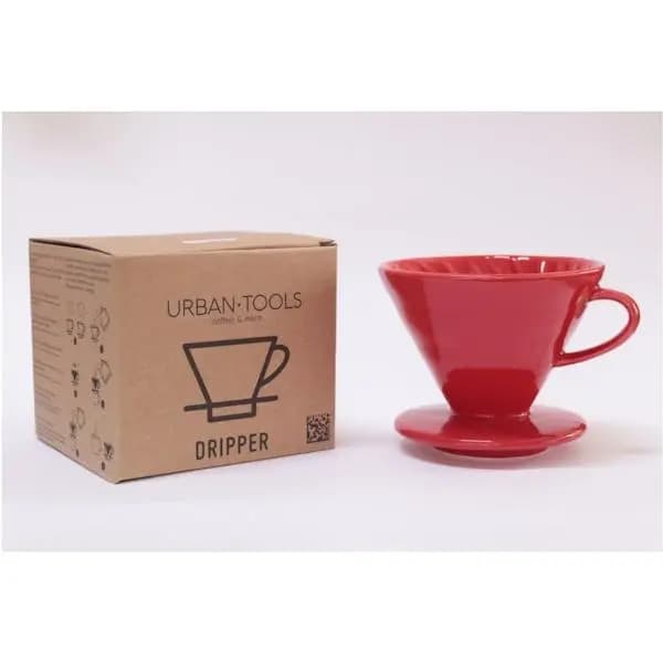 V60 02 SERAMIK KAHVE DEMLEME KIRMIZI