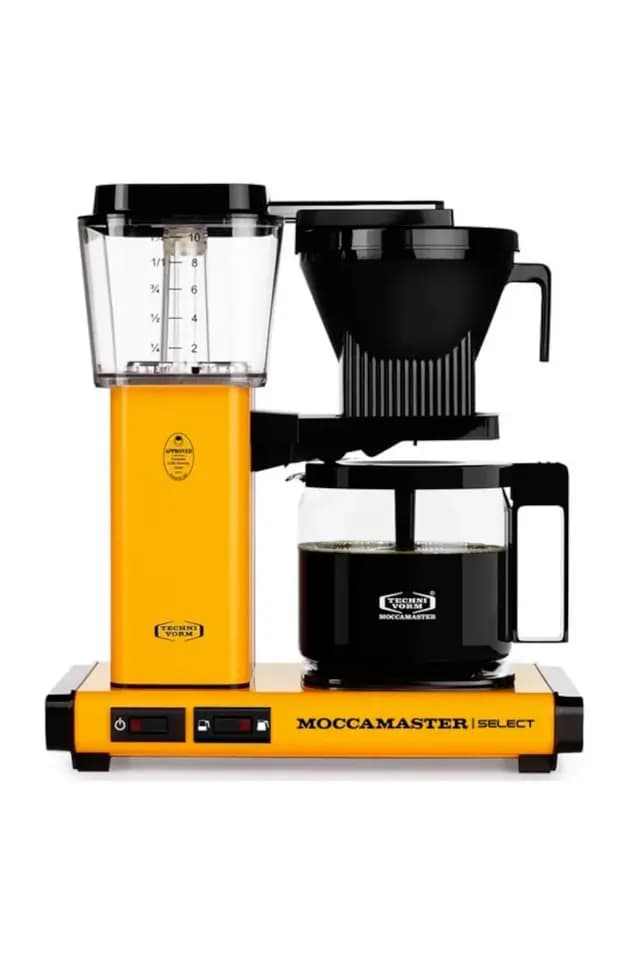 Sarı | Moccamaster Select Filtre Kahve Makinesi Cam Potlu