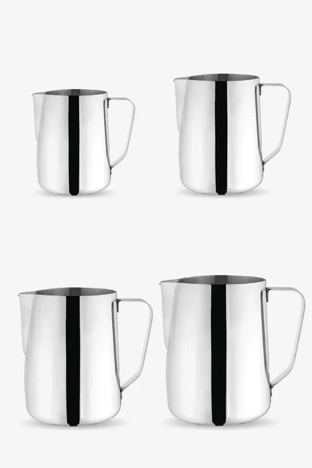 Süt Potu Barista Pitcher Seti - Paslanmaz Çelik | 350ml + 500ml + 700ml + 1000ml