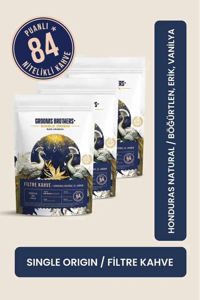 Özel Kavurma Orta Sert Çekirdek Filtre Kahve Single Origin Honduras Natural El Jardin 250Gr x 3 Adet