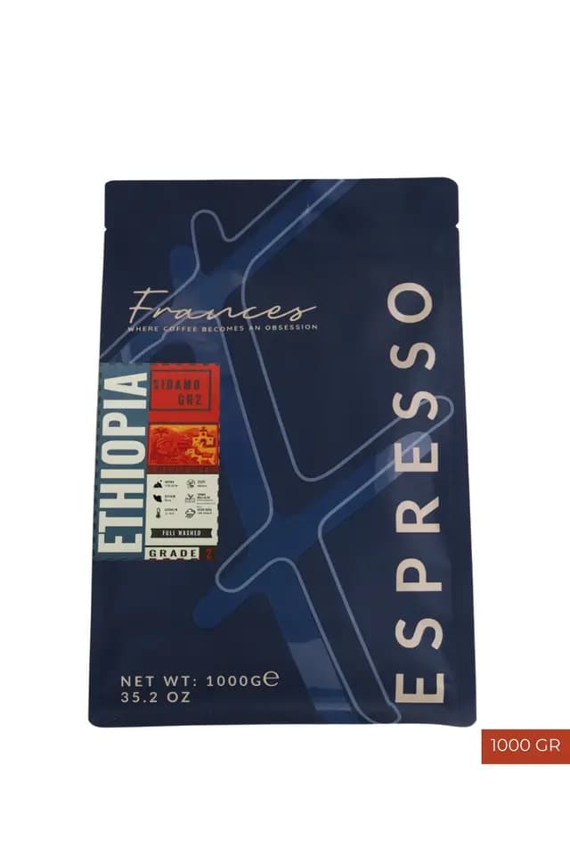 %100 Arabica Ethiopia Sidamo GR2 | Espresso | 1000 GR | Orta-Yüksek Yoğunluk
