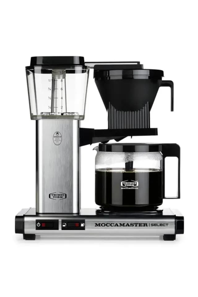 Fırçalı Gri | Moccamaster Select Filtre Kahve Makinesi Cam Potlu