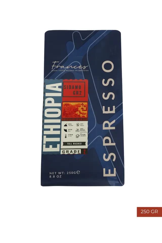 %100 Arabica Ethiopia Sidamo GR2 | Espresso | 250 GR | Orta-Yüksek Yoğunluk