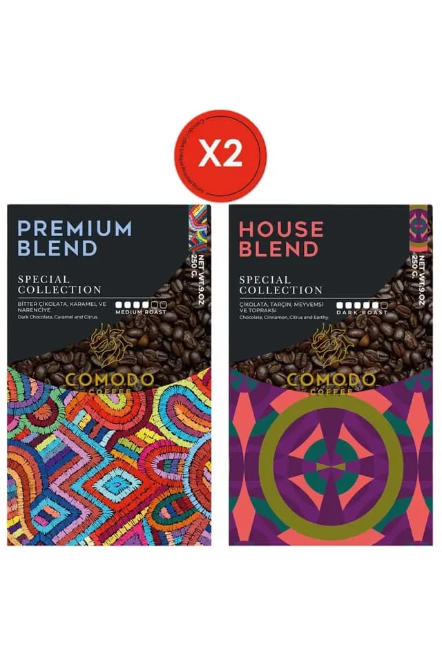 Comodo Coffee Premium Blend House Blend 2'li Set 2 x 250g