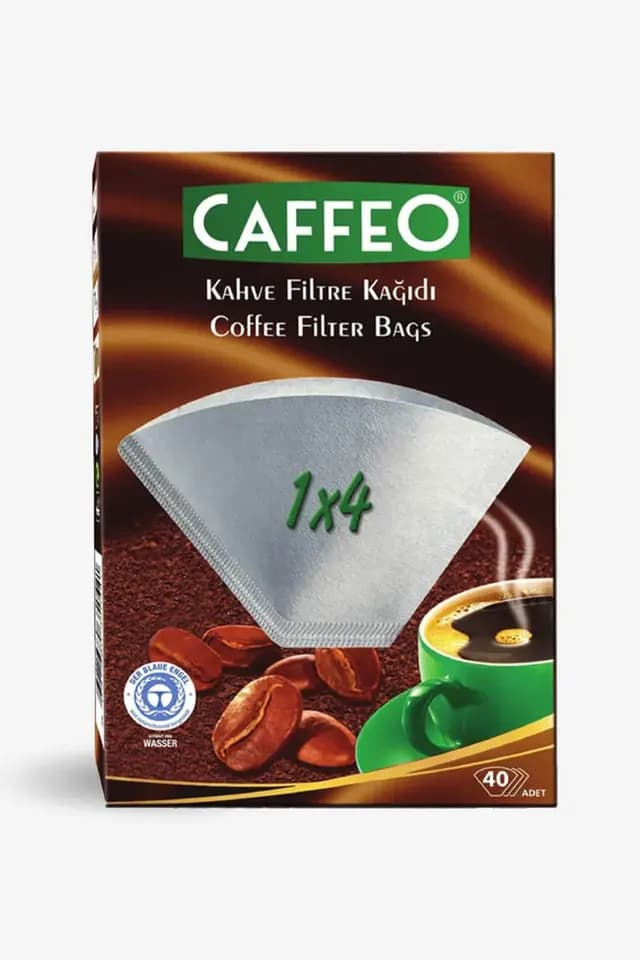 Caffeo Kahve Filtre Kağıdı Beyaz 1x4 | 40 Adet