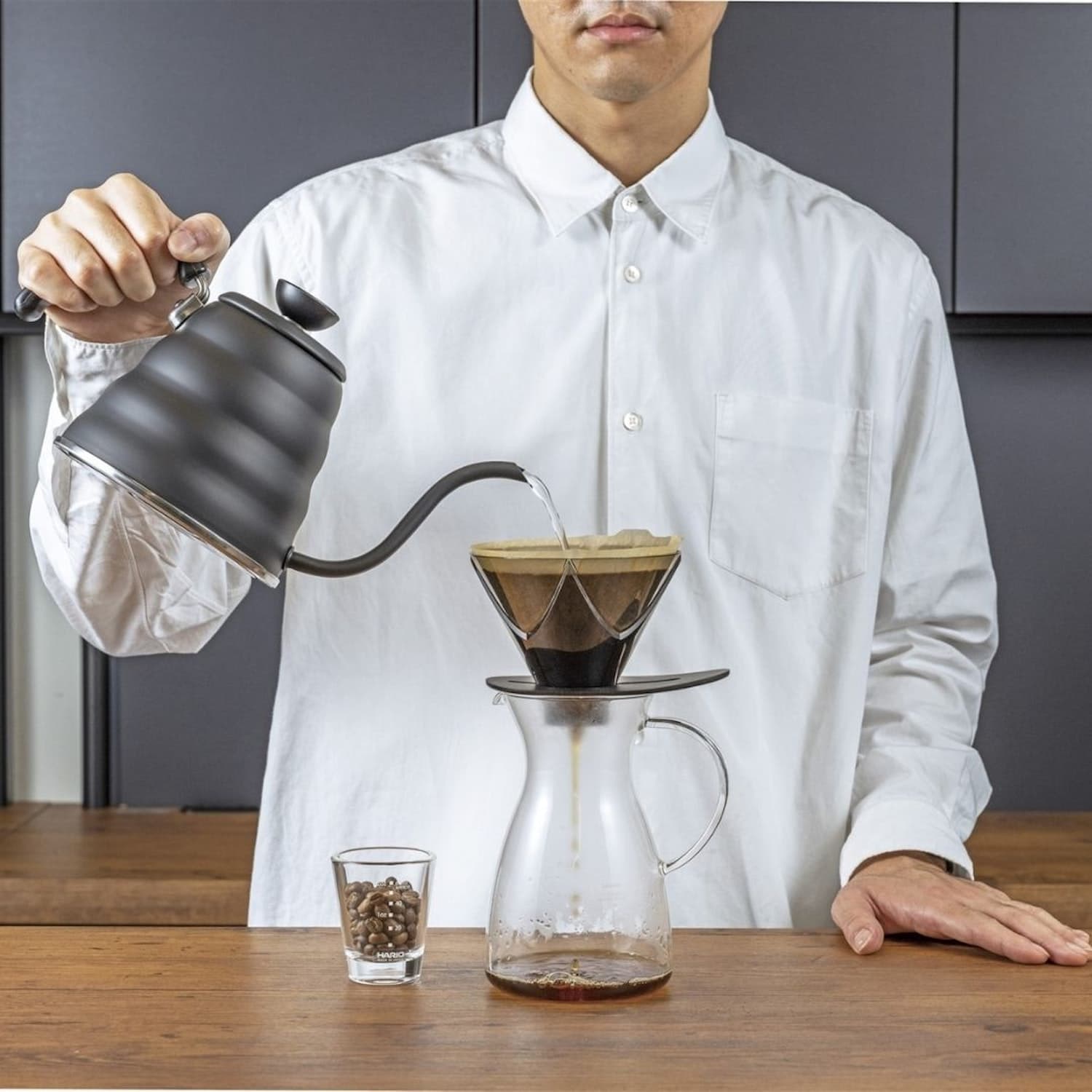 Hario V60 Mugen Plastik Siyah Dripper