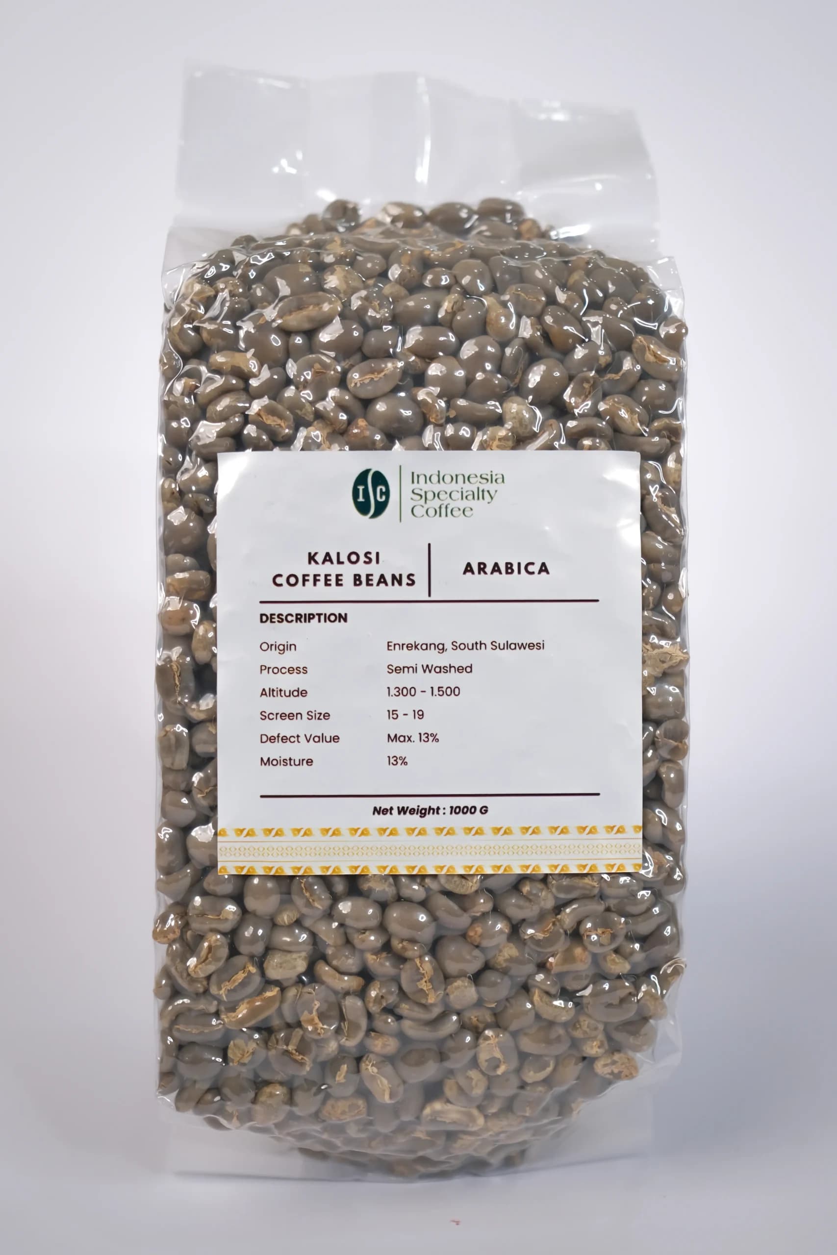 Sulawesi Kalosi Green Coffee Beans