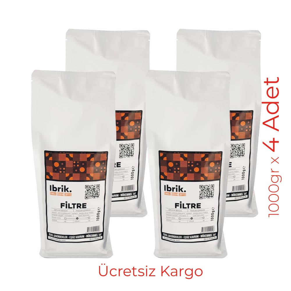 Single Origin Filtre Çekirdek Kahve 1000gr x 4 Adet