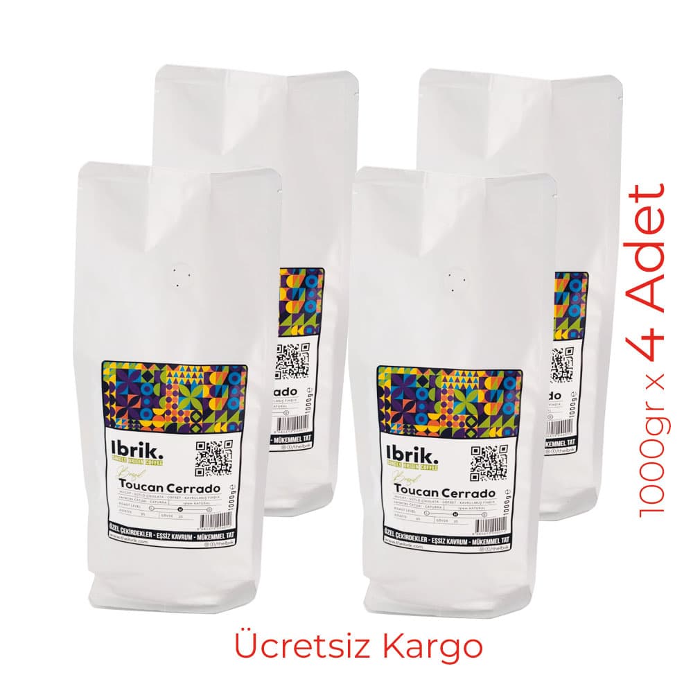 Toucan Cerrado Single Origin Çekirdek Kahve 1000gr x 4 adet