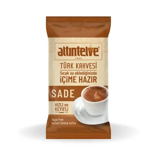 Altıntelve Hazır Türk Kahvesi Sade 24’lü – Pratik Şekersiz Türk Kahvesi