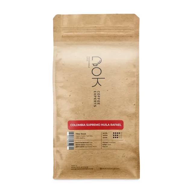Colombia Supremo Huila Rafael - Çekirdek (Öğütülmemiş) - 1 Kg
