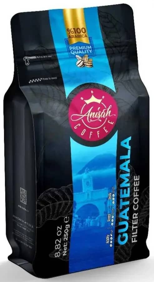 ANİŞAH FİLTRE KAHVE GUATEMALA ORTA KAVRULMUŞ ÖĞÜTÜLMÜŞ 250 GR