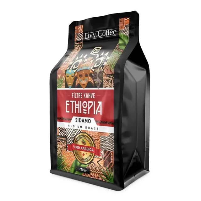 Livy Coffee Ethiopia Sidamo Yöresel Filtre Kahve 250 gr