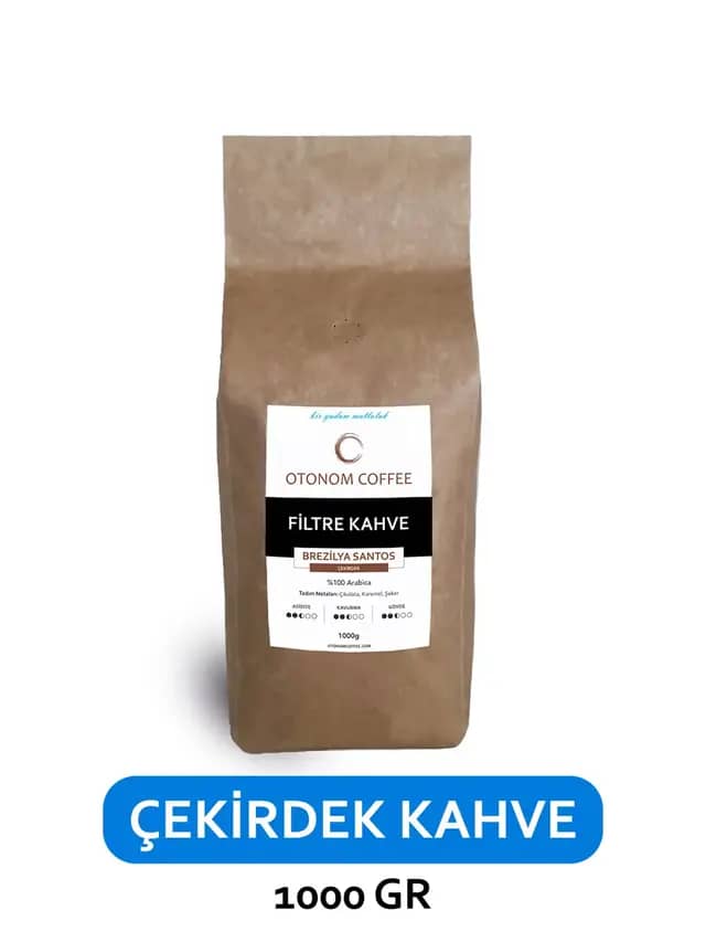 Brezilya Santos Filtre Kahve 1 kg Çekirdek