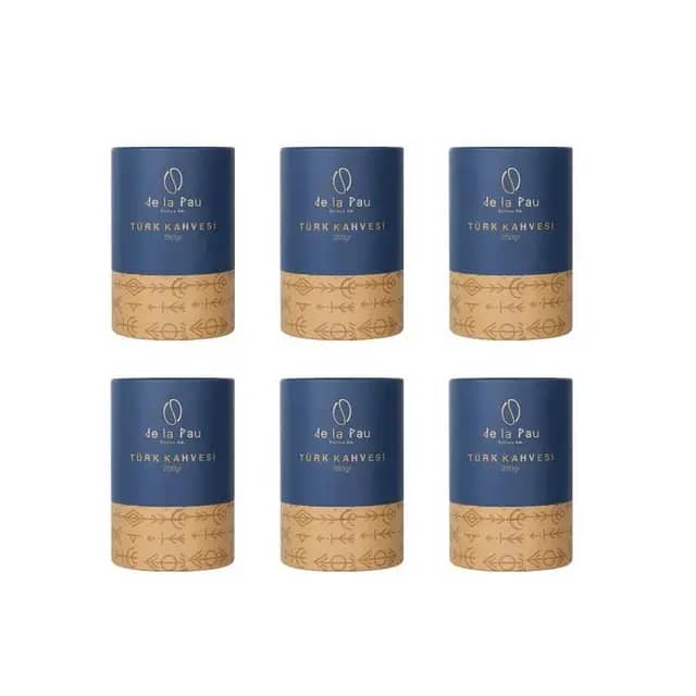De La Pau Premium Türk kahvesi 250 gr x 6 adet (Silindir Kutu)