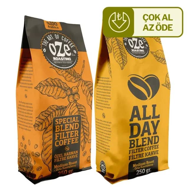 All Day Blend ve Special Blend Filtre Kahve Tanışma Seti 2'li 250G - Taze Blend Filtre Kahveler