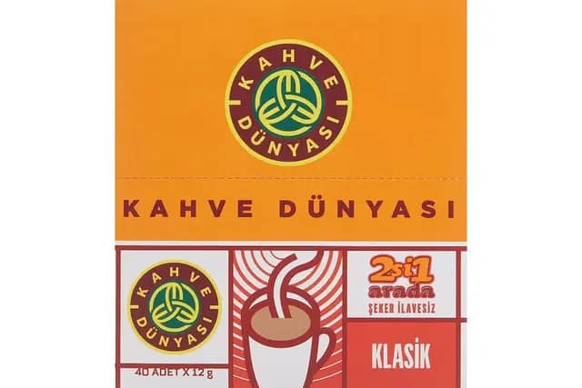 Kahve Dünyası 2'Si 1 Arada Klasik Hazır Kahve 12gr 40'lı Paket - Hazır Kahve