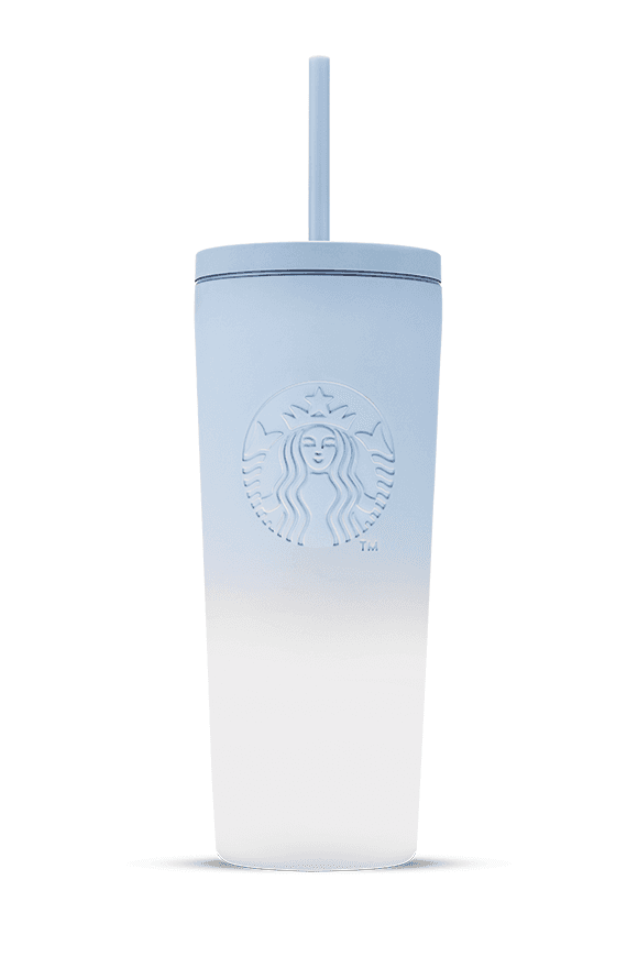 Starbucks® Mavi Beyaz Ombre Çelik Termos - 621ml - 11179725