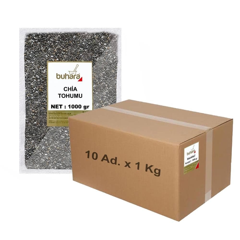 BUHARA TOPTAN CHİA TOHUMU DÖKME 1 KG x 10 Ad - 10 KG
