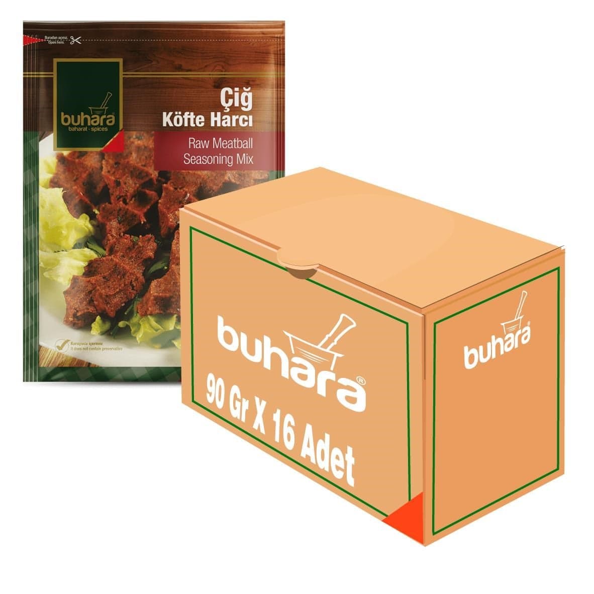 BUHARA TOPTAN ÇİĞ KÖFTE HARCI 100 GR x 16 Ad.